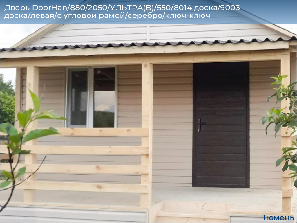 Дверь DoorHan/880/2050/УЛЬТРА(B)/550/8014 доска/9003 доска/левая/с угловой рамой/серебро/ключ-ключ, tyumen.doorhan.ru